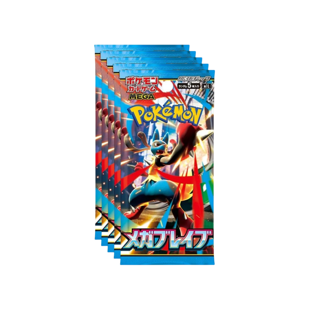 Lots de 5 Booster Pokemon Mega Brave – M1L (JAP)